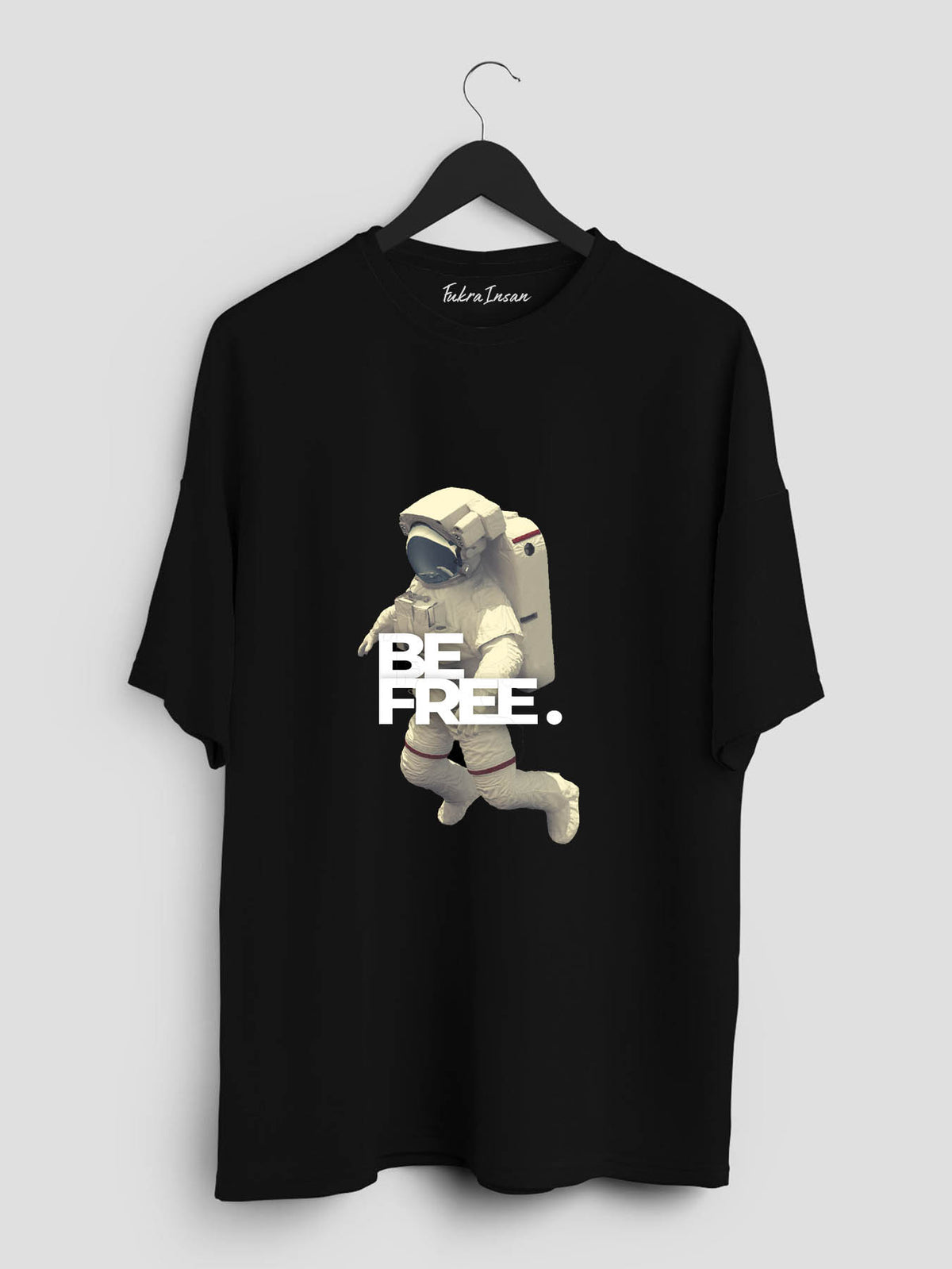 Oversized Be Free Black T-Shirt