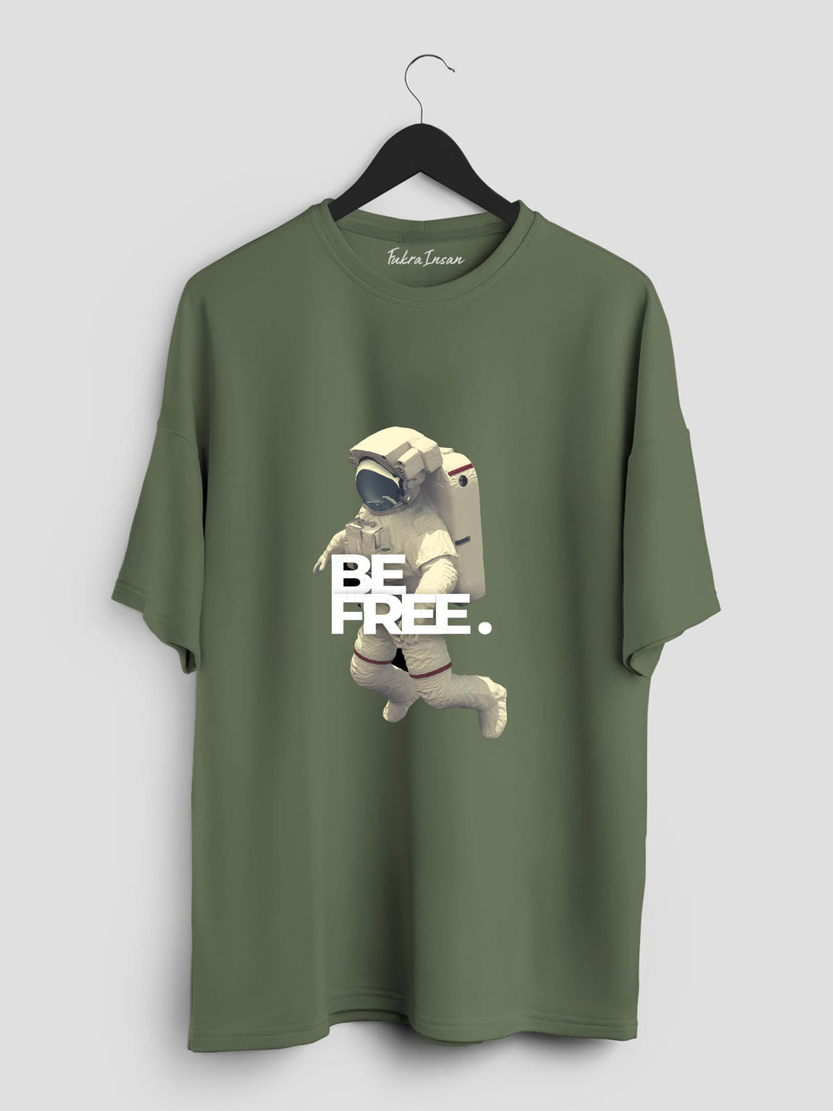 Oversized Be Free Green T-Shirt