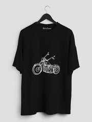 Oversized Enfield Bike Black T-Shirt