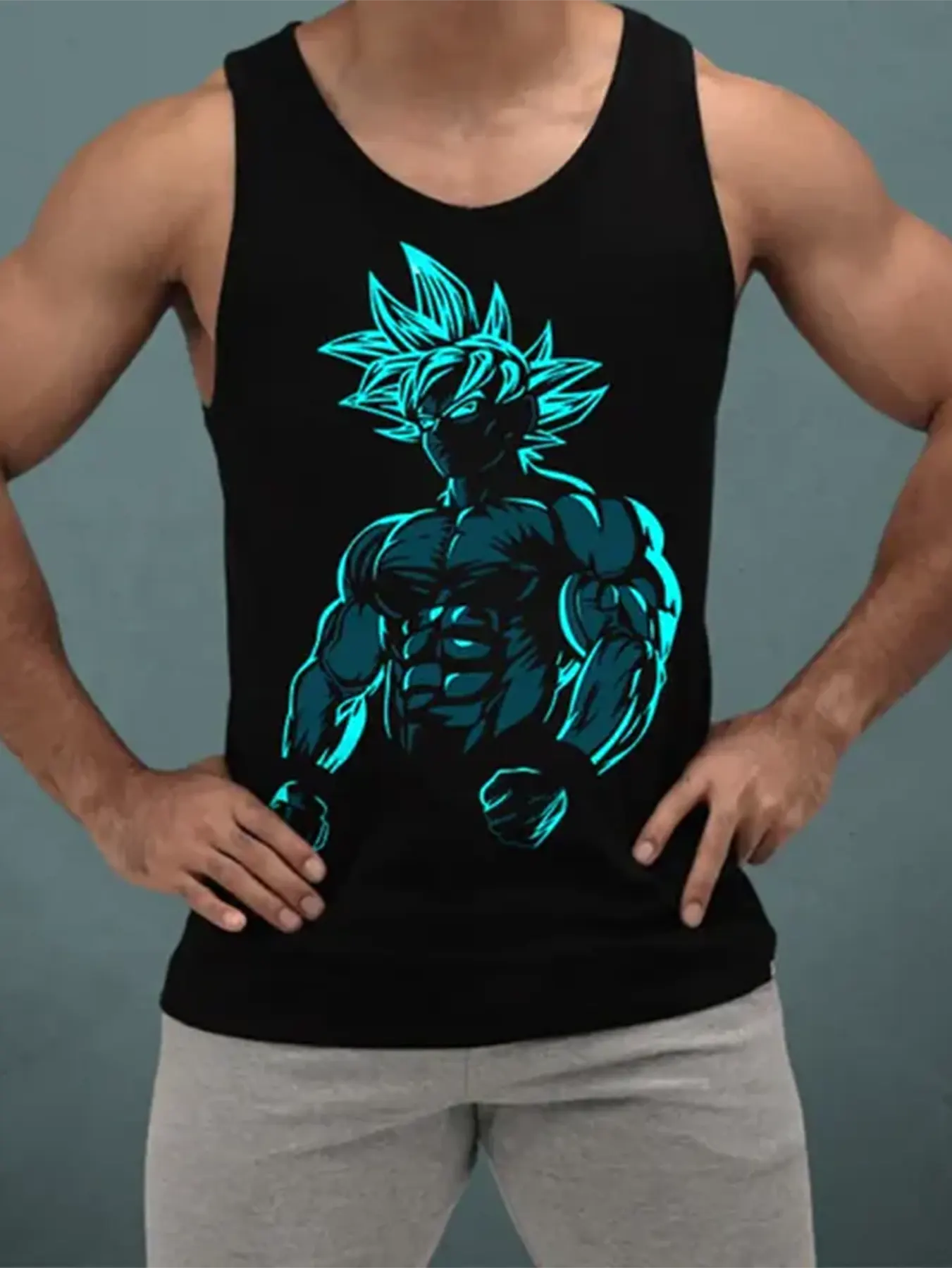 Goku Power Mode Tank Top And T-Shirt Combo