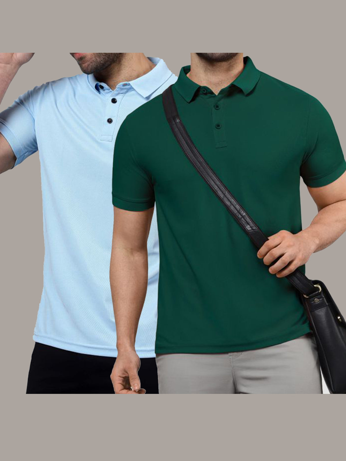 Green & Mint Blue Polo T-Shirts Combo Pack