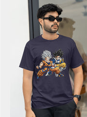 Goku and Vegeta Blue T-Shirt