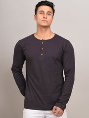 Stylish Full Sleeves Henley T-Shirt