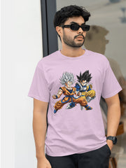 Goku and Vegeta Lavender T-Shirt