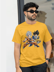 Goku and Vegeta Mustard T-Shirt