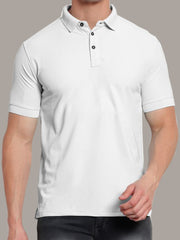 White & Light Grey Polo T-Shirts Combo Pack