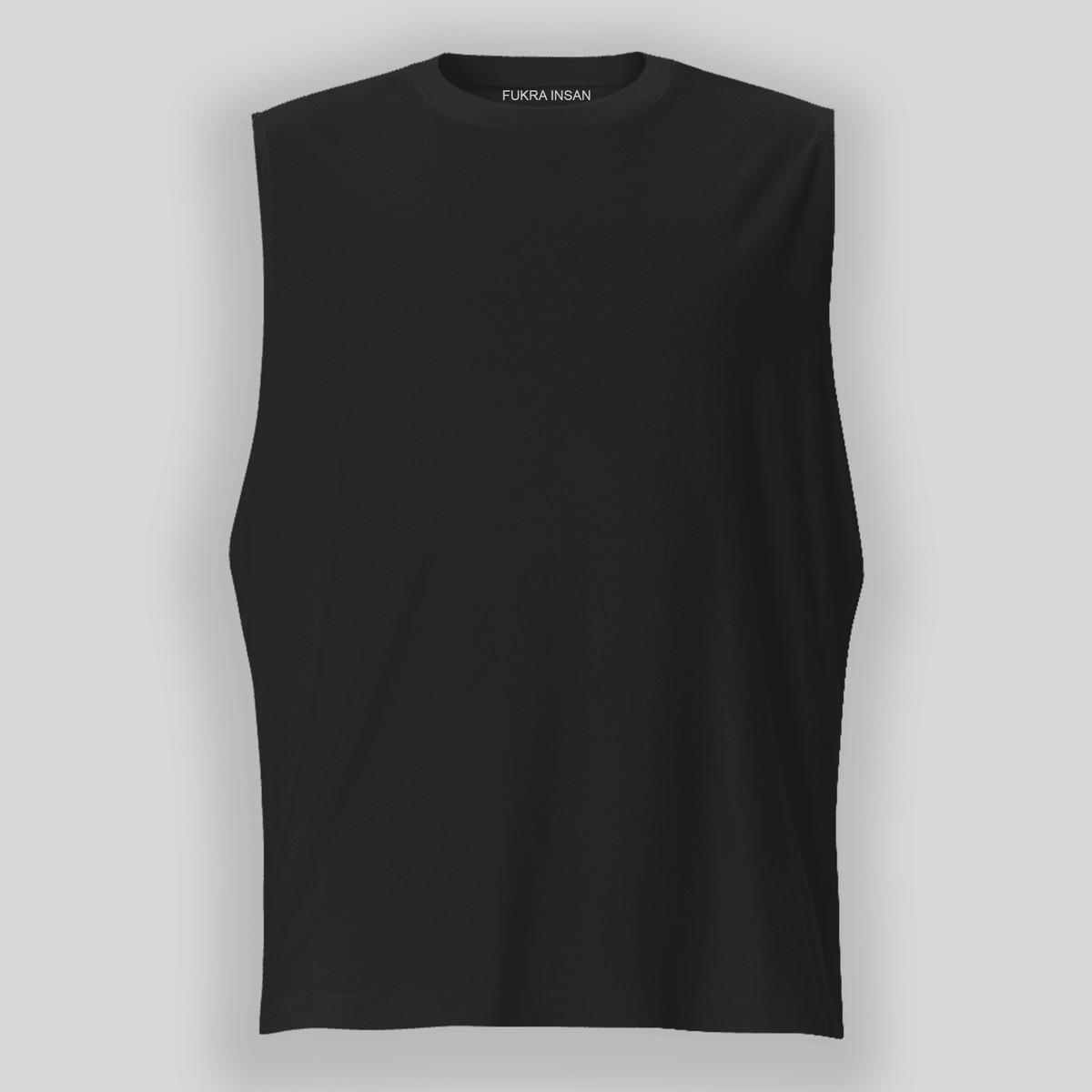 Plain Black Sleeveless T Shirts