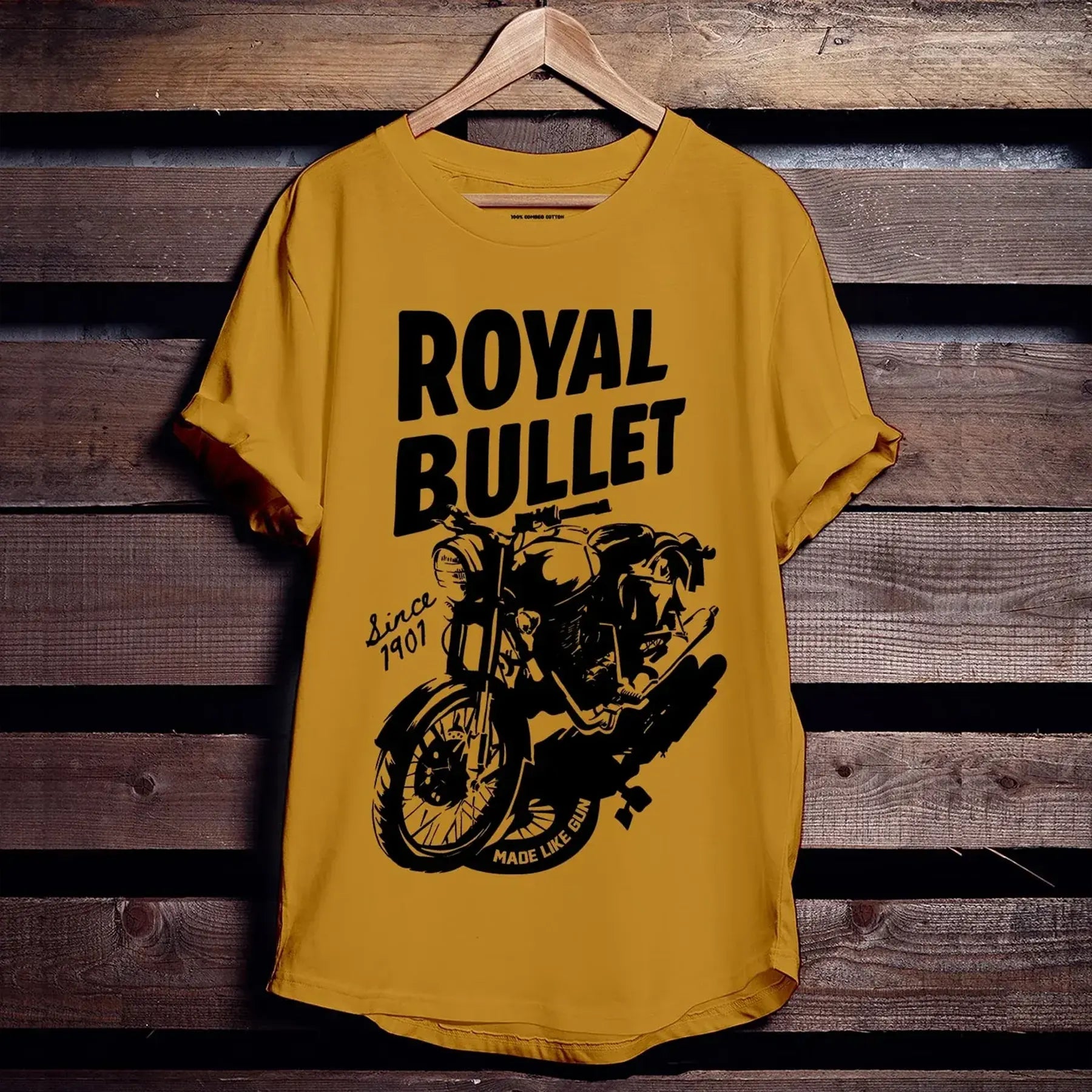 Motorcycle & Royal Bullet Combo T-Shirts (Pack Of 2)