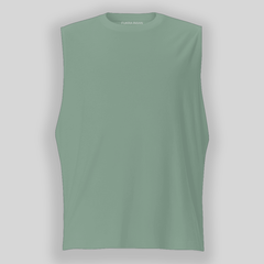 Plain Light Green Sleeveless T Shirts