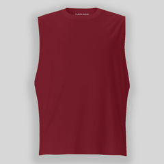 Plain Maroon Sleeveless T Shirts